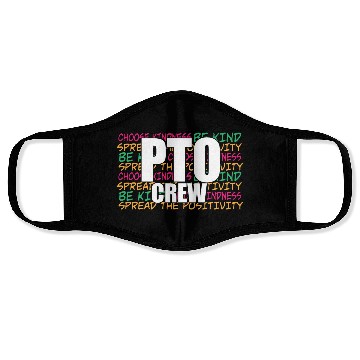 Discover PTO Crew School Volunteer Parent Teacher Face Masks