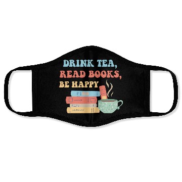Discover Drink Tea Read Books Be Happy Face Masks