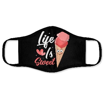 Discover Life Is Sweet Cone Scoop Ice Cream Face Masks