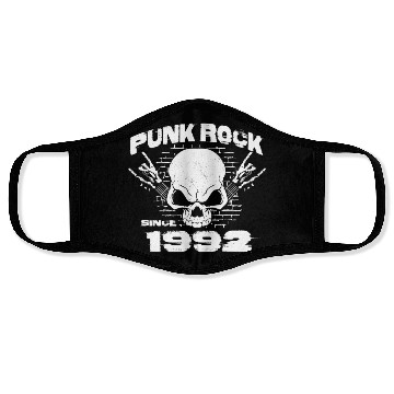 Discover Punk Rock Since 1992 - Skull Rock Hands 32nd Face Masks