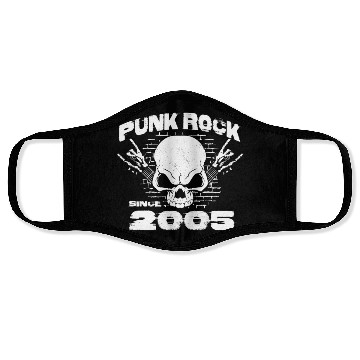 Discover 19th Birthday - Punk Rock Since 2005 Skull Rock Face Masks