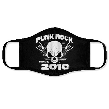 Discover Punk Rock Since 2010 - Skull Rock Hands 14th Face Masks