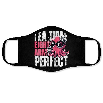 Discover funny OCTUPUS TEA TIME humorous tea lover Face Masks