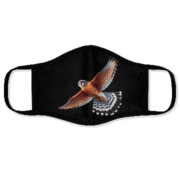 Discover Nankeen Kestral Bird in Flight Face Masks
