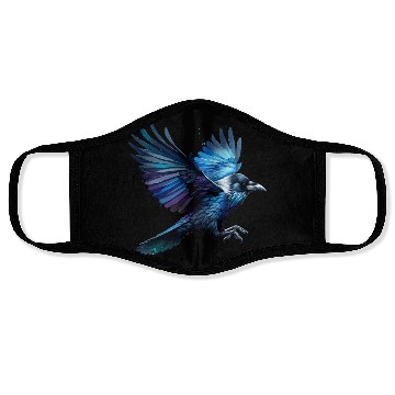 Discover Raven in Flight Face Masks