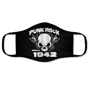 Discover Punk Rock Since 1942 - Skull Rock Hands 82nd Face Masks