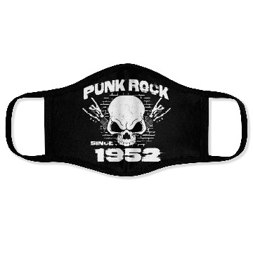 Discover Punk Rock Since 1952 - Skull Rock Hands 72nd Face Masks