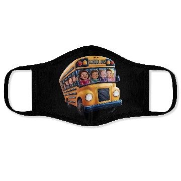 Discover School Bus Adventures Face Masks