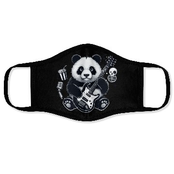 Discover Panda guitar Face Masks