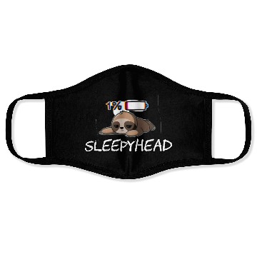 Discover Sleepyhead funny meme sloth Face Masks