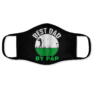 Discover Best Dad By Par Father's Day Golfing Golf Tees Dad Face Masks