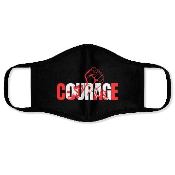 Discover Courage-Typography Design Face Masks