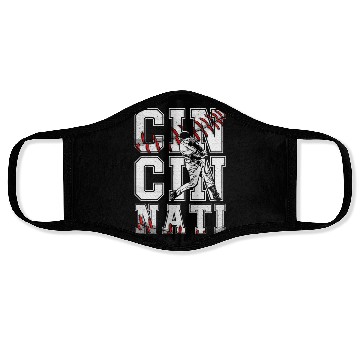 Discover Cincinnati Baseball Lover Met At Game Day Face Masks