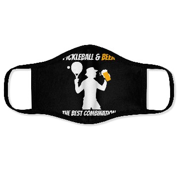 Discover Pickleball & Beer The Best Combination Fun Graphic Face Masks
