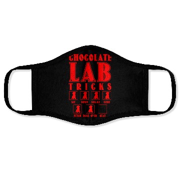 Discover Brown Labrador CHOCOLATE LAB TRICKS Stubborn Face Masks