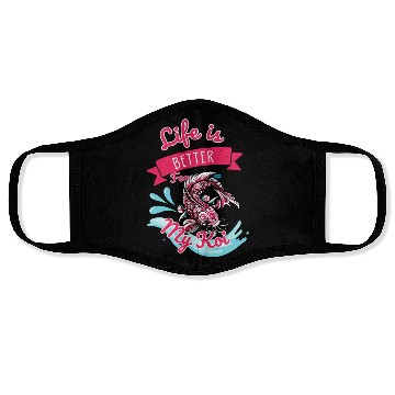 Discover Koi fish swim gracefully Face Masks