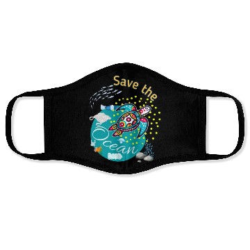 Discover Save Ocean Turtle Face Masks