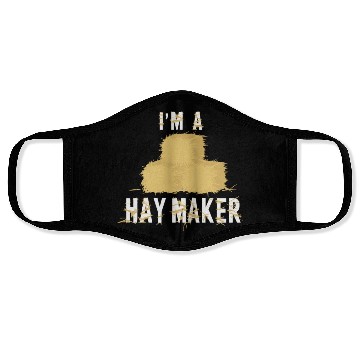 Discover Funny Hay Maker Farm Life Style for a Farmer Face Masks