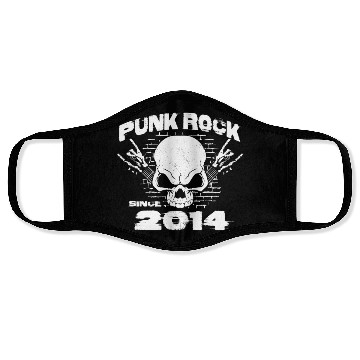Discover Punk Rock Since 2014 - Skull Rock Hands 10th Face Masks