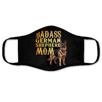 Discover German Shepherd BAD ASS GERMAN SHEPHERD MOM Face Masks
