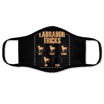 Discover LABRADOR TRICKS Funny Labrador Retriever Dog Face Masks