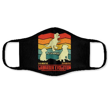 Discover Labrador Lover LABRADOR EVOLUTION Funny Face Masks