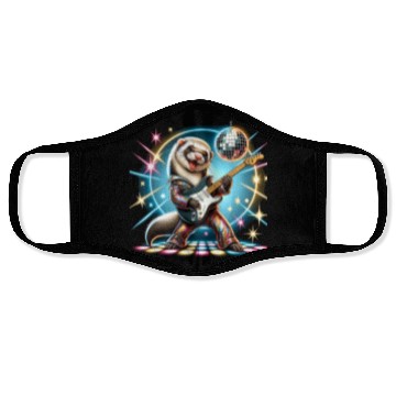 Discover Disco Ball Guitar Ferret Face Masks