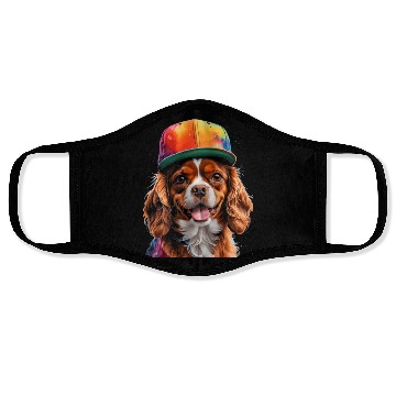 Discover Cavalier Charles Spaniel Snapback Graphic Face Masks