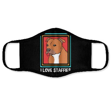 Discover Dog Lover Staffordshire Bull Terrier Face Masks