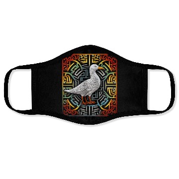 Discover Seagull Mandala Graphic Illustration Face Masks