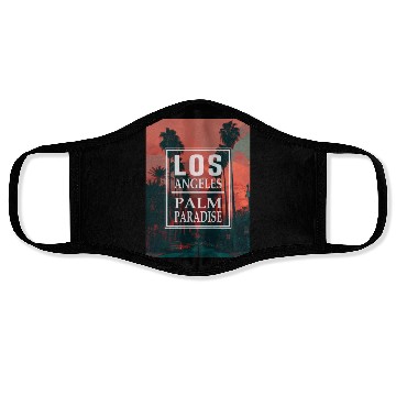 Discover Los Angeles Palm Paradise Face Masks