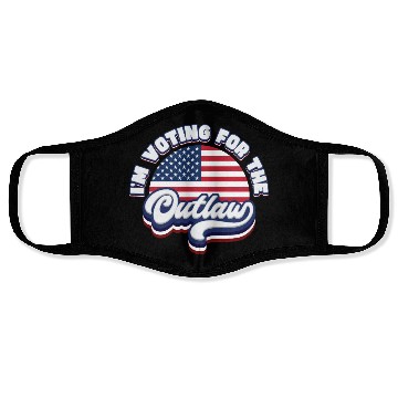 Discover I'm Voting For The Outlaw - US Flag Face Masks