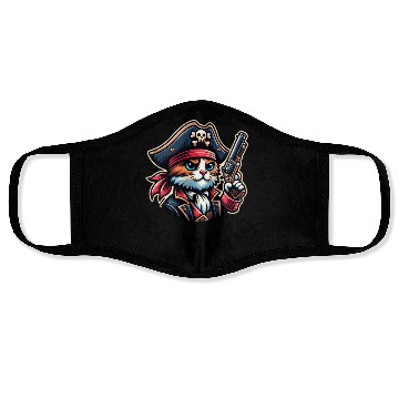 Discover Captain Cat Catptain Funny Pet Pirate Animal Face Masks