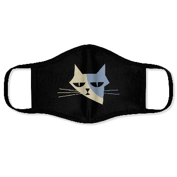 Discover Cat portrait - Catastrophic face no.1 Face Masks