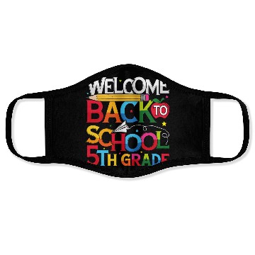 Discover Welcome Back to School 5th Grade Face Masks teacher