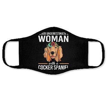 Discover Cute Dog Lover Cocker Spaniel Mom Face Masks