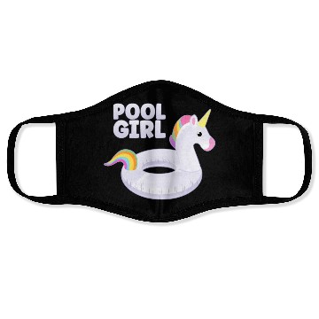 Discover Pool Girl Unicorn Floatie Swimming Pool Face Masks