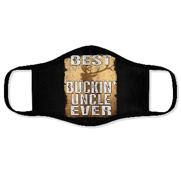 Discover Funny Best Buckin' Uncle Ever Best Uncles deer Face Masks