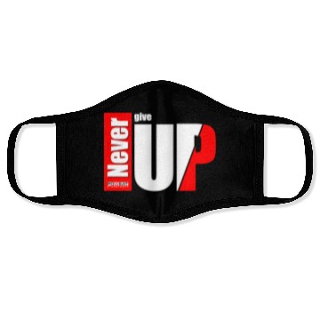 Discover never give up Face Masks