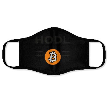 Discover HODL Bitcoin Crypto Design Face Masks