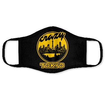 Discover Crazy yellow Tokyo Face Masks