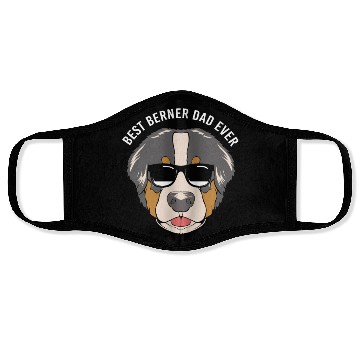 Discover Best Bernese Dad Funny Bernese Dog With Glasses Face Masks