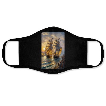 Discover Sailing into the Sunset Face Masks