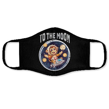 Discover Cryptocurrency Bitcoin Ape To The Moon Face Masks