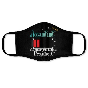 Discover Accountant Summer Recharge Required Battery Accoun Face Masks