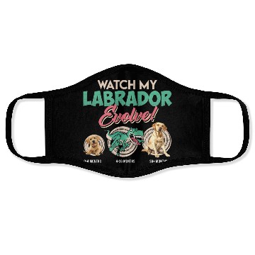 Discover Labrador Lover WATCH MY LABRADOR EVOLVE Face Masks