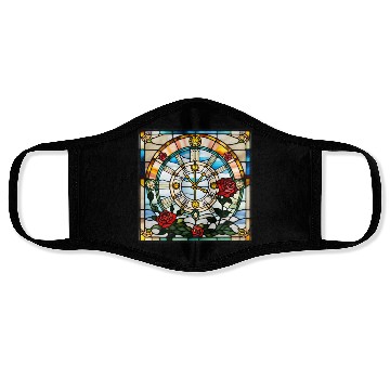 Discover "Time" church window design Face Masks