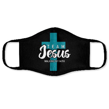 Discover Team Jesus Walking By Faith Inspirational Design Face Masks