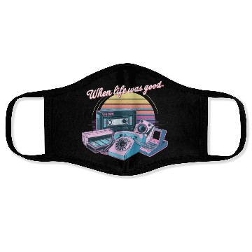 Discover 80's When Life was Good Gadgets in Synthwave Face Masks