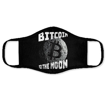 Discover Bitcoin to the moon! Cryptocurrency Crypto Face Masks
